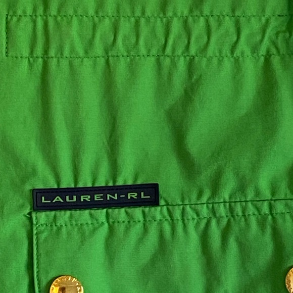 LAUREN-RL Zipper Reversible Vest Green Navy SZ PS - Picture 3 of 10